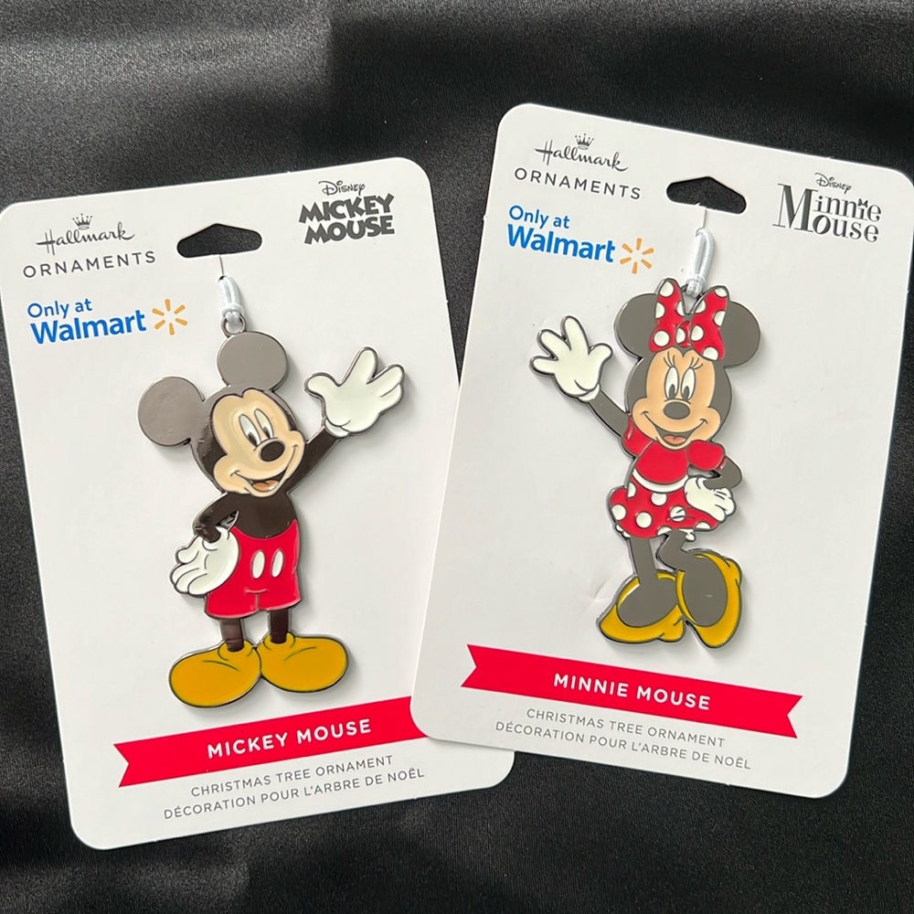 Hallmark Mickey and Minnie Mouse ornaments